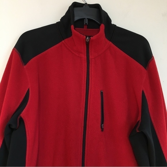 Express Men’s Black and Red Full Zip Fleece Sweatshirt - Picture 3 of 16